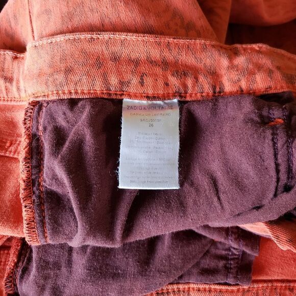 Zadig & Voltaire Darks of Leopard Animal Print Stretchy Skinny Jeans - Picture 7 of 7